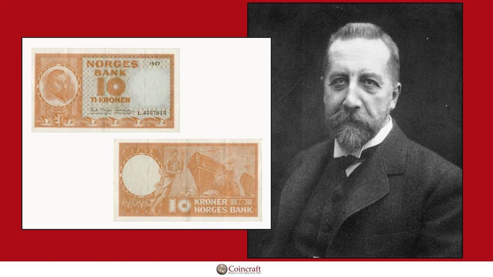 Norway 10 Kroner honouring Christian Michelsen (Shipping Magnate-Statesman)